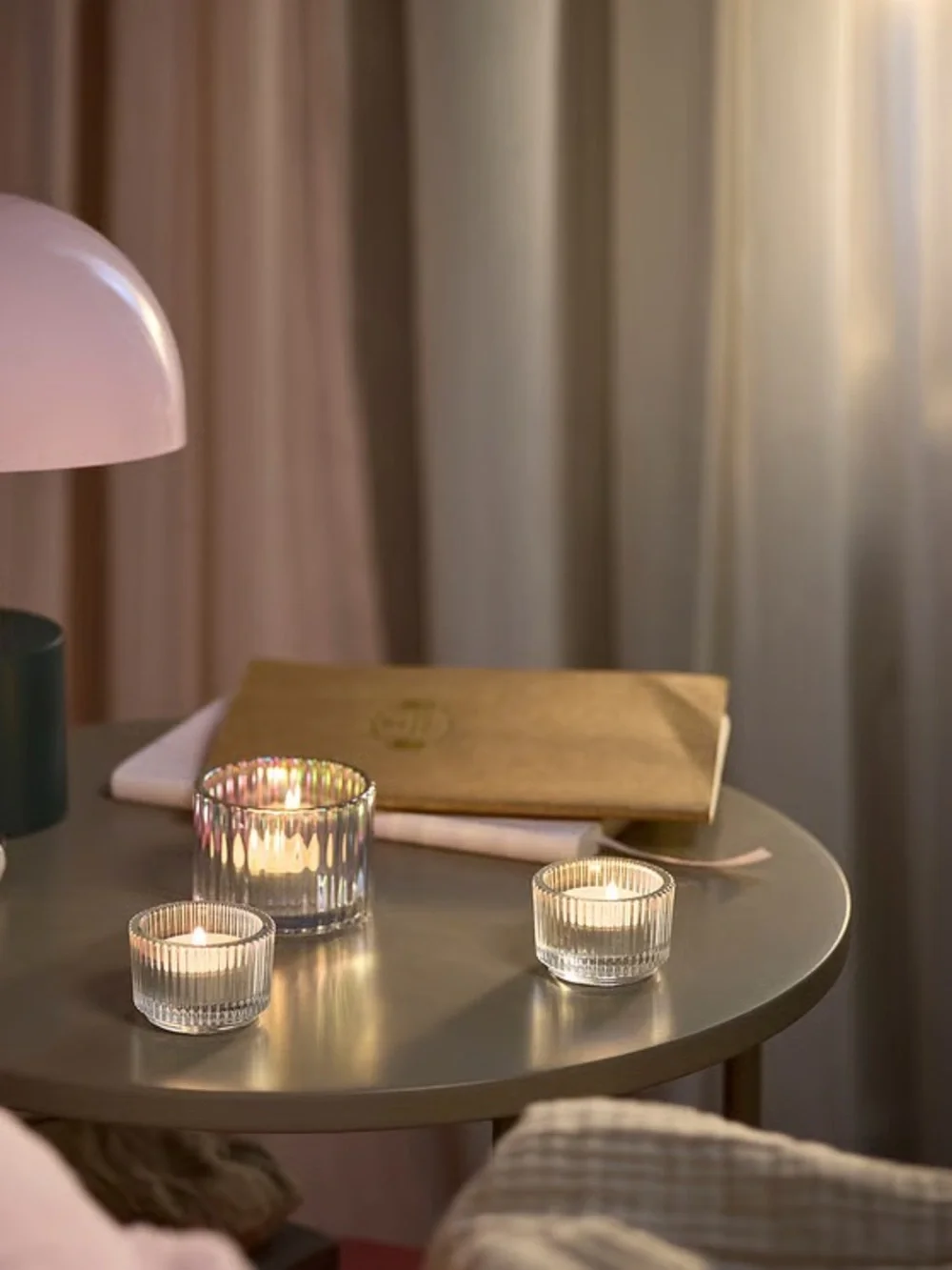 90 LOTSFÅGEL Scented Tea-Light Candles - Mixed Pink, Cream